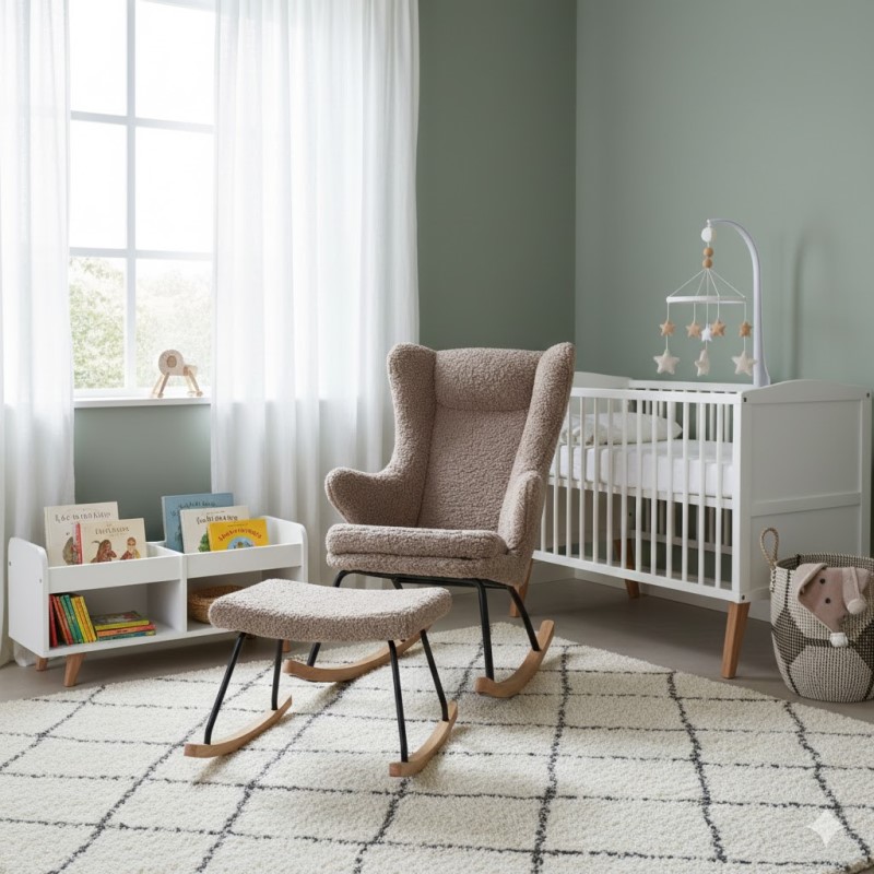 Šedá podnožka ke kojicímu křeslu Quax - stone